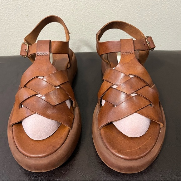 Brador MALAWI CIGAR PLATFORM Leather sandals Size 39 Made in Italy - Picture 13 of 15